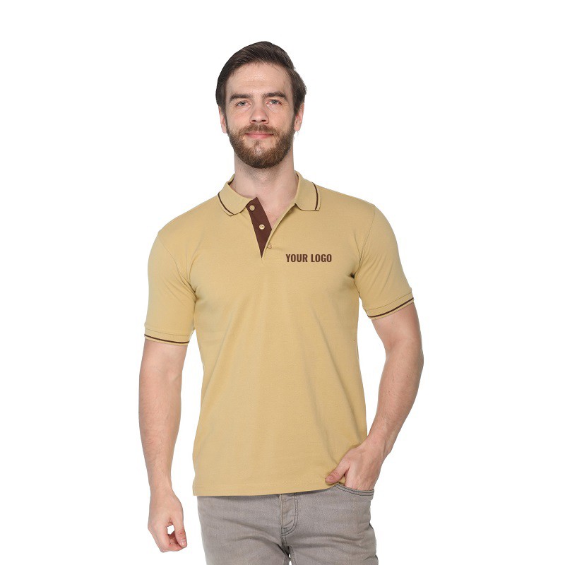 Tipped Premium Polo Neck T-Shirt