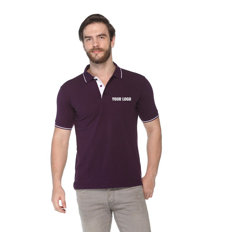 Tipped Premium Polo Neck T-Shirt