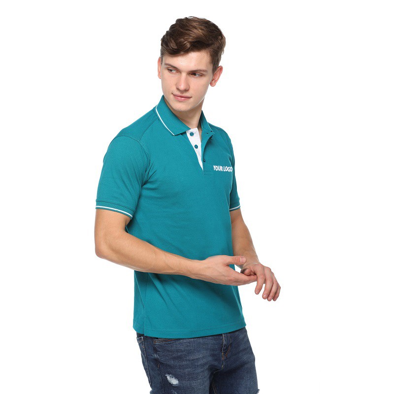 Tipped Premium Polo Neck T-Shirt