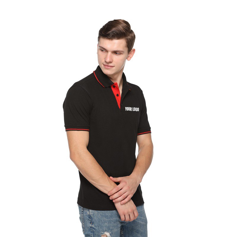 Tipped Premium Polo Neck T-Shirt