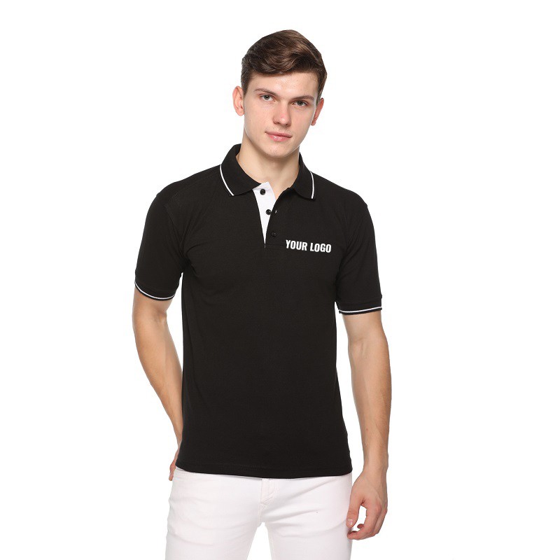 Tipped Premium Polo Neck T-Shirt