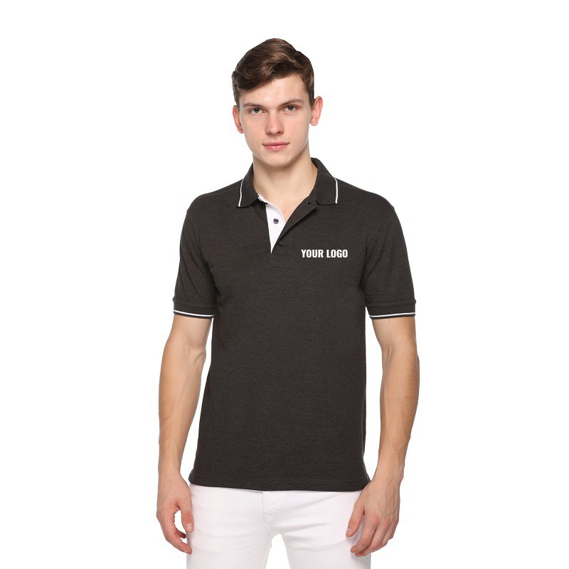 Tipped Premium Polo Neck T-Shirt