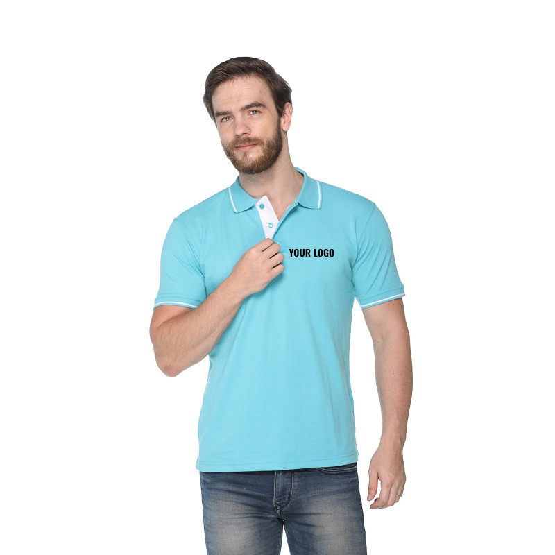 Tipped Premium Polo Neck T-Shirt