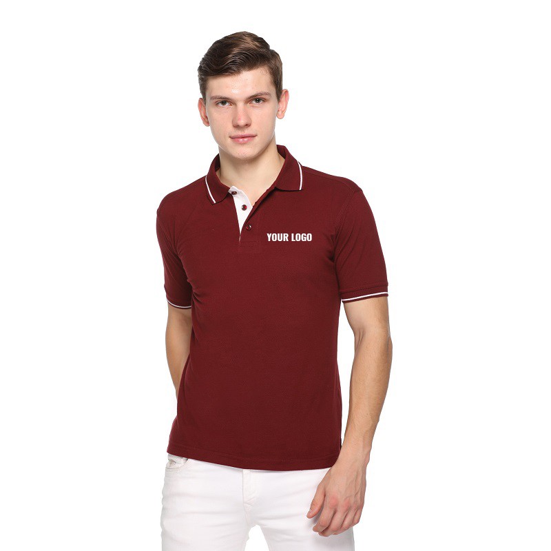 Tipped Premium Polo Neck T-Shirt