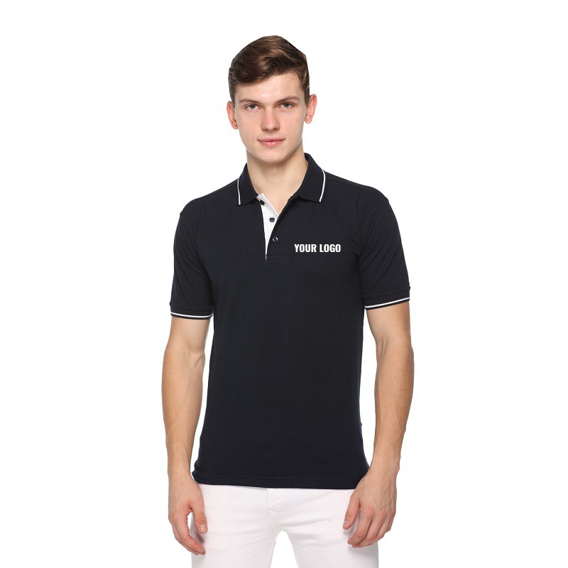 Tipped Premium Polo Neck T-Shirt