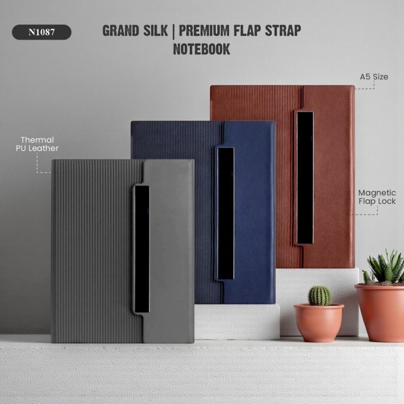 Grand Silk | Premium Flap Strap Notebook