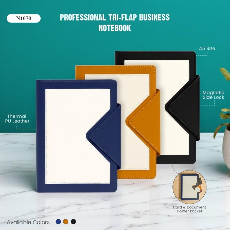 Professional Tri-Flap Business Notebook