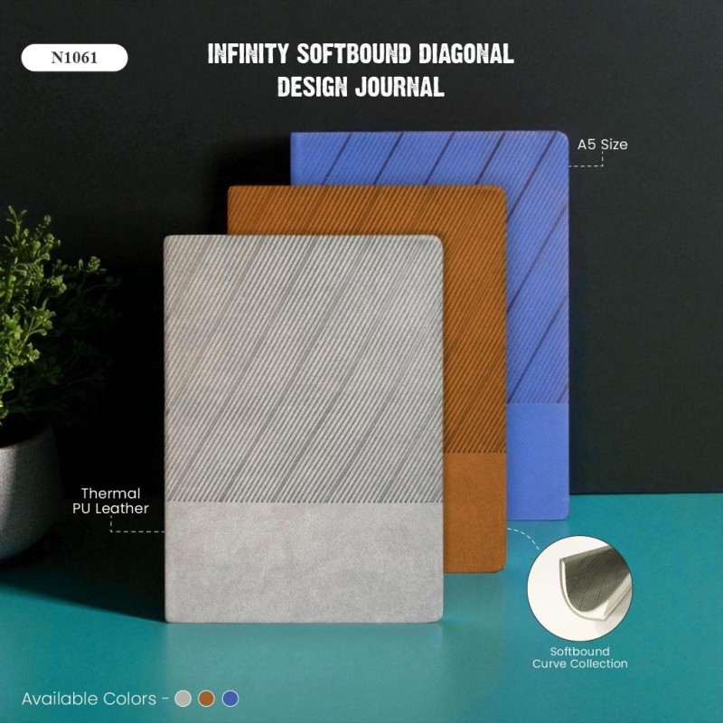 Infinity Softbound Diagonal Design Journal