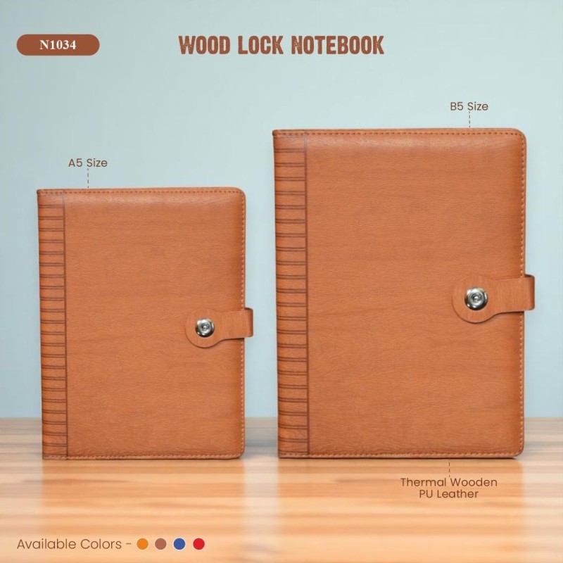 Wood Lock Notebook