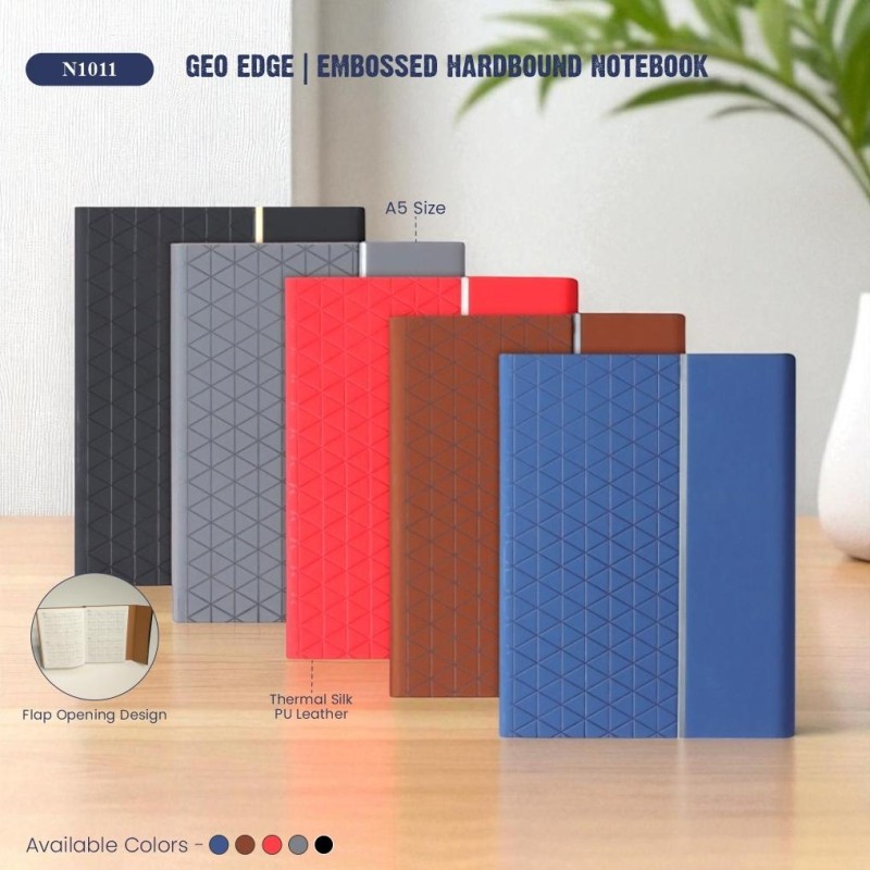 Geo Edge | Embossed Hardbound Notebook