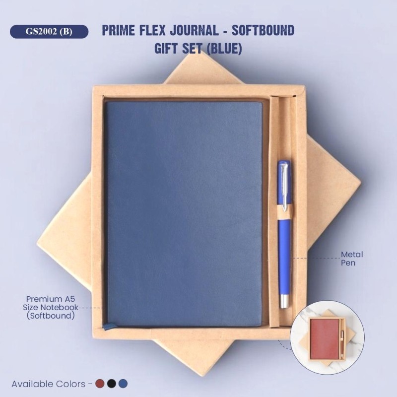 Prime Flex Journal - Softbound Gift Set (Blue)