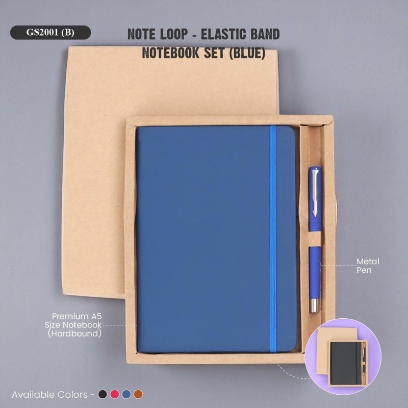 Note Loop - Elastic Band Notebook Set (Blue)