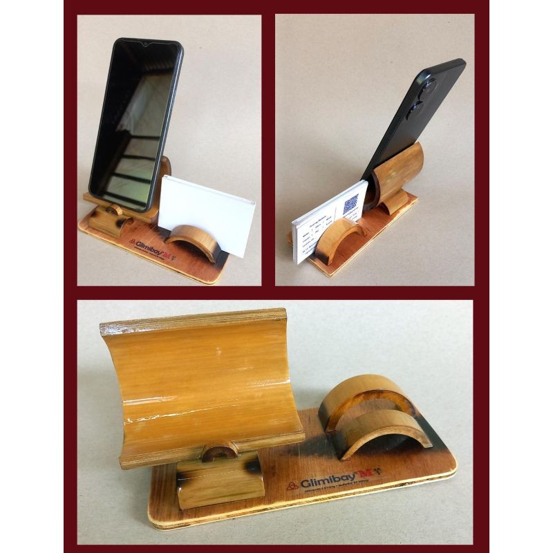 Bamboo Mobile  Stand with Card Holder