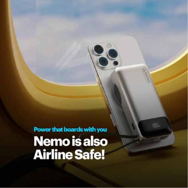Nemo 10000mAh Compact Magnetic Wireless Powerbank