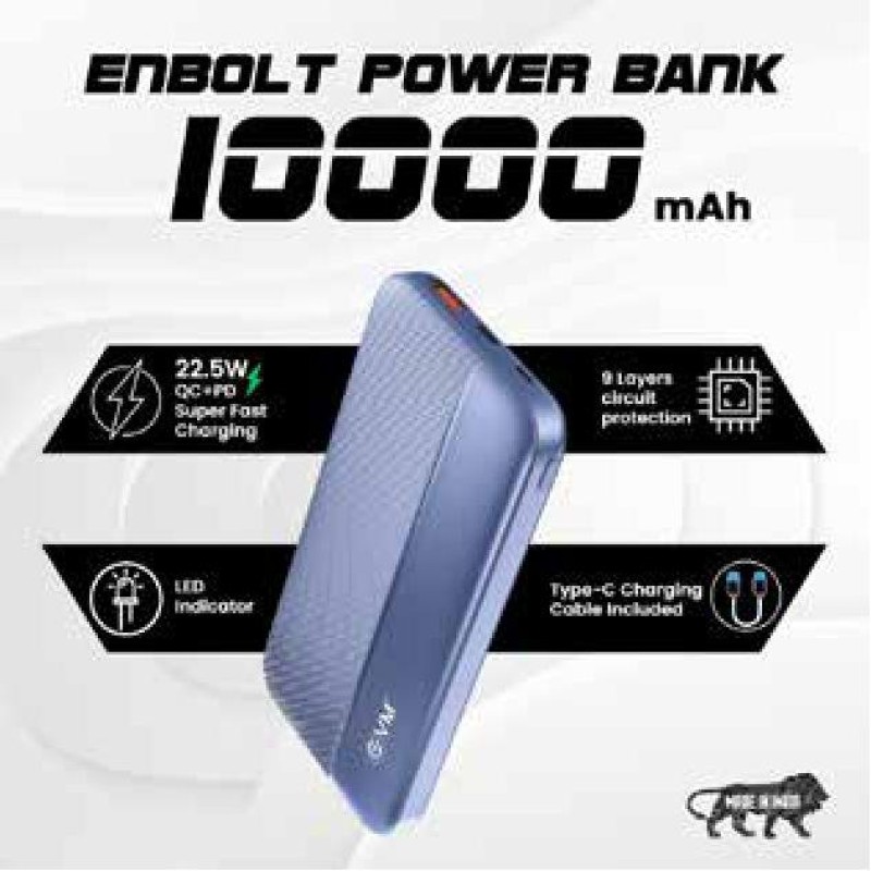 EnBolt 10000mAh 22.5W QC+PD Super Fast Powerbank